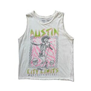 Austin City Limits Music Festival Tank Top Men's Medium Distressed Grunge Skater